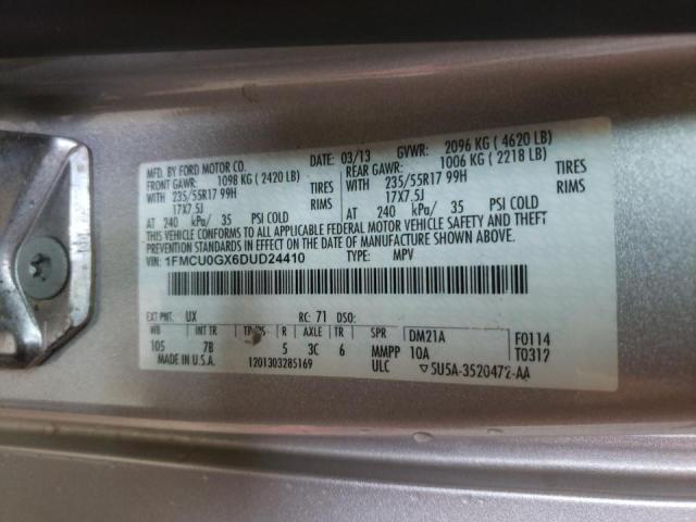 Photo 10 from auction – 2013 FORD ESCAPE SE with VIN 1FMCU0GX6DUD24410