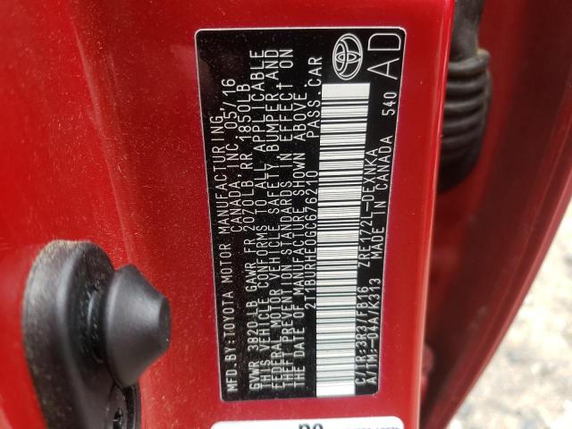 Photo 10 from auction – 2016 TOYOTA COROLLA L with VIN 2T1BURHE0GC676210