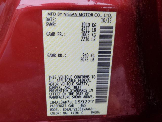 Photo 10 from auction – 2014 NISSAN ALTIMA 2.5 with VIN 1N4AL3AP7EC159277