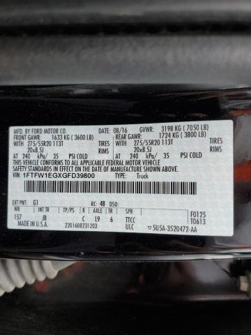 Photo 10 from auction – 2016 FORD F150 SUPER with VIN 1FTFW1EGXGFD39800