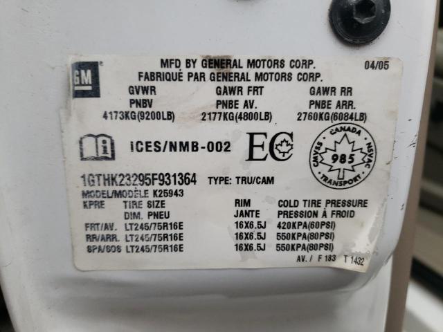 Photo 10 from auction – 2005 GMC SIERRA K25 with VIN 1GTHK23295F931364