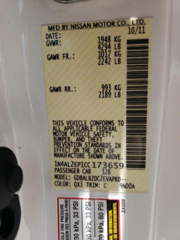 Photo 10 from auction – 2012 NISSAN ALTIMA S with VIN 1N4AL2EP1CC173659