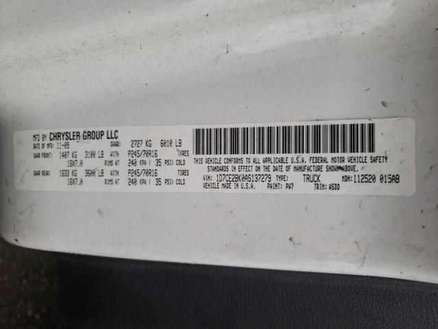 Photo 10 from auction – 2010 DODGE DAKOTA ST with VIN 1D7CE2BK0AS137279