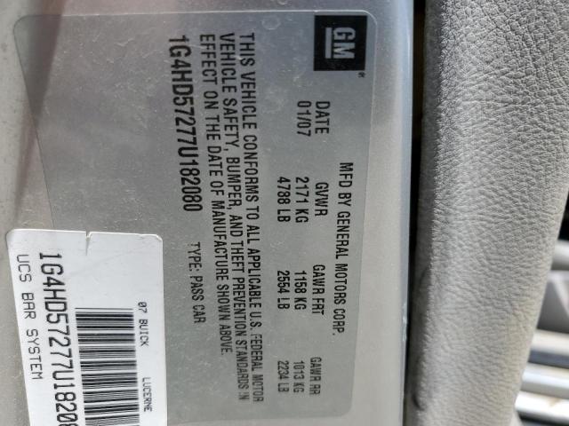 Photo 10 from auction – 2007 BUICK LUCERNE CX with VIN 1G4HD57277U182080