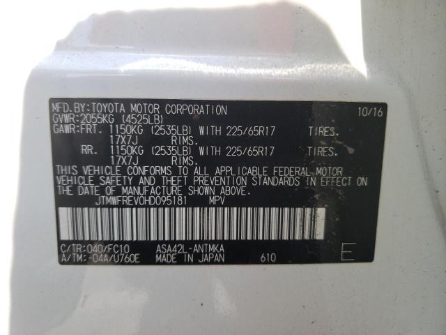 Photo 10 from auction – 2017 TOYOTA RAV4 XLE with VIN JTMWFREV0HD095181