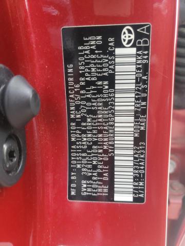 Photo 10 from auction – 2016 TOYOTA COROLLA L with VIN 5YFBURHE8GP523560
