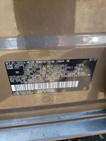 Photo 10 from auction – 2012 TOYOTA RAV4 with VIN 2T3BF4DV1CW235057