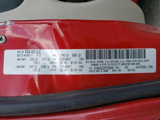 Photo 10 from auction – 2015 DODGE GRAND CARA with VIN 2C4RDGCG3FR732649