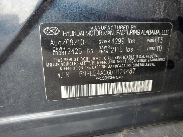 Photo 10 from auction – 2011 HYUNDAI SONATA GLS with VIN 5NPEB4AC6BH124487