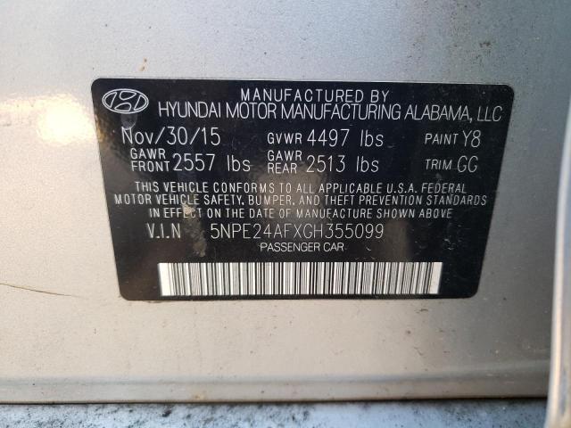 Photo 10 from auction – 2016 HYUNDAI SONATA SE with VIN 5NPE24AFXGH355099