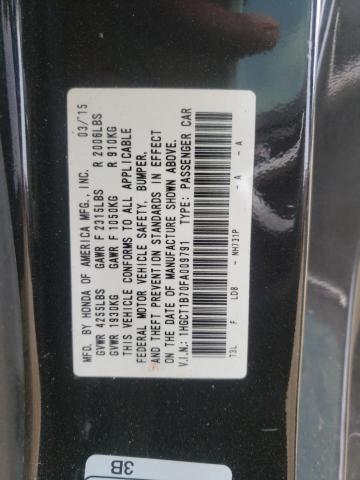 Photo 10 from auction – 2015 HONDA ACCORD EX with VIN 1HGCT1B70FA009791