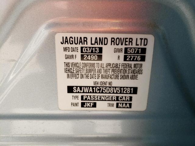 Photo 10 from auction – 2013 JAGUAR XJ with VIN SAJWA1C75D8V51281