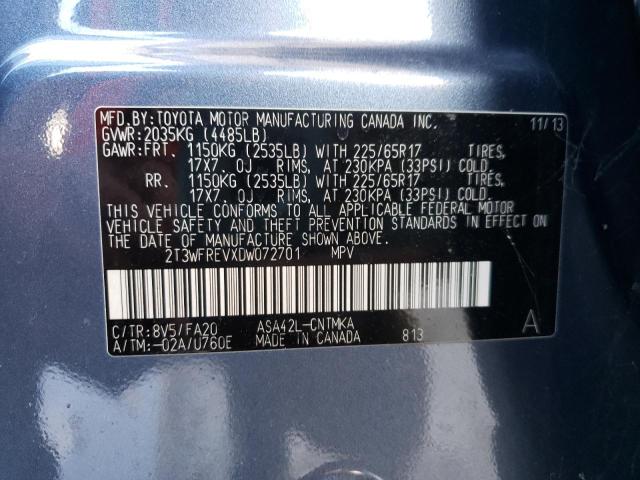 Photo 10 from auction – 2013 TOYOTA RAV4 XLE with VIN 2T3WFREVXDW072701