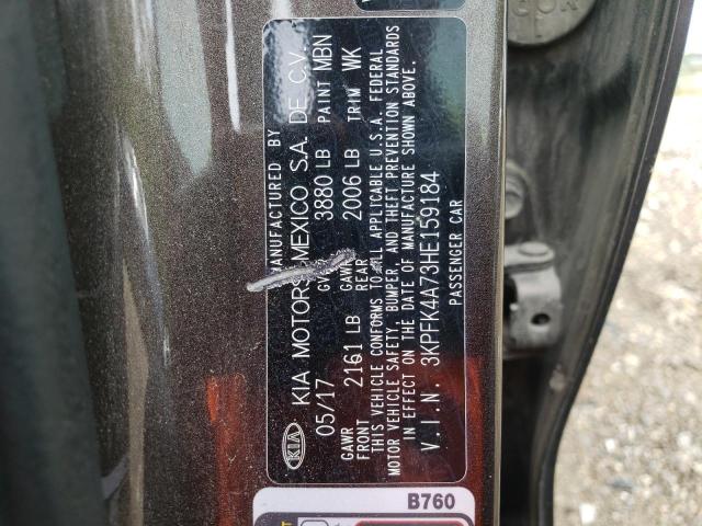 Photo 10 from auction – 2017 KIA FORTE LX with VIN 3KPFK4A73HE159184
