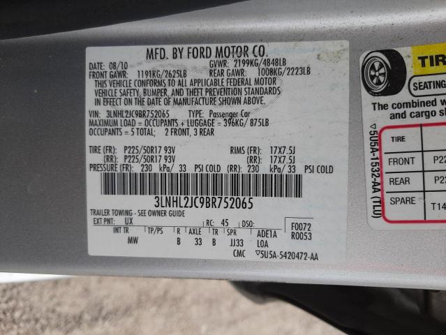 Photo 10 from auction – 2011 LINCOLN MKZ with VIN 3LNHL2JC9BR752065