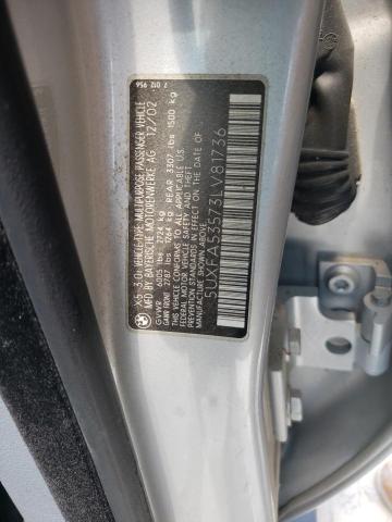 Photo 10 from auction – 2003 BMW X5 3.0I with VIN 5UXFA53573LV81736