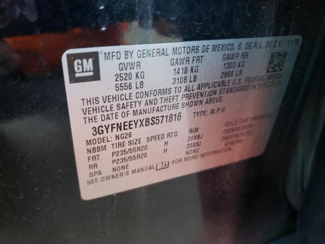 Photo 10 from auction – 2011 CADILLAC SRX PERFOR with VIN 3GYFNEEYXBS571816