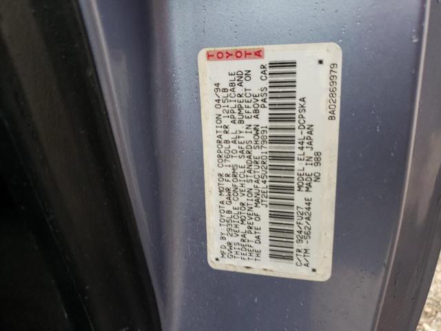 Photo 10 from auction – 1994 TOYOTA PASEO with VIN JT2EL45U2R0179891