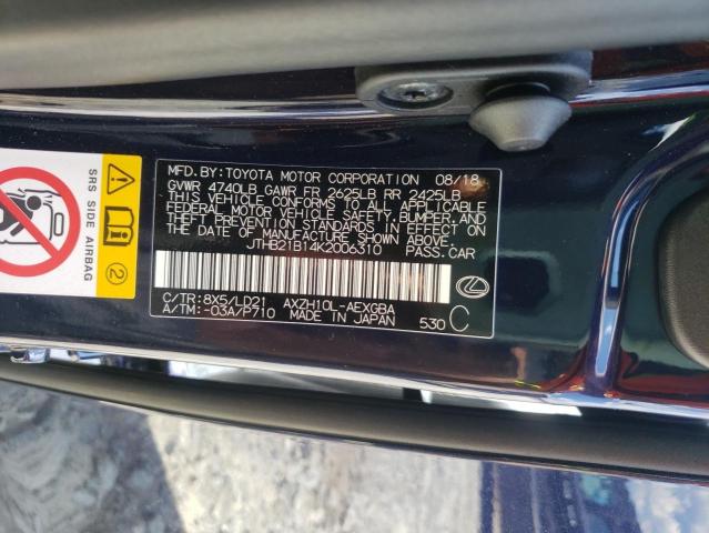 Photo 10 from auction – 2019 LEXUS ES 300H with VIN JTHB21B14K2006310