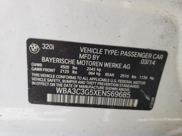 Photo 10 from auction – 2014 BMW 320 I XDRI with VIN WBA3C3G5XENS69685