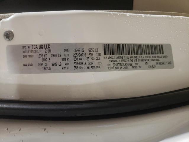 Photo 10 from auction – 2018 CHRYSLER PACIFICA T with VIN 2C4RC1BG4JR247267
