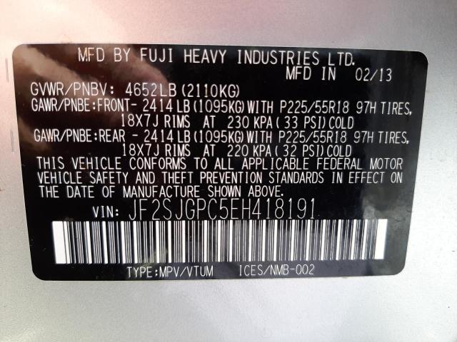 Photo 10 from auction – 2014 SUBARU FORESTER 2 with VIN JF2SJGPC5EH418191
