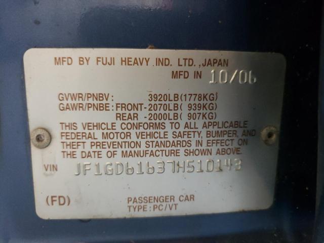 صورة رقم 10 من المزاد - 2007 SUBARU IMPREZA 2. مع VIN JF1GD61637H510143