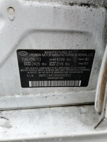 Photo 10 from auction – 2013 HYUNDAI SONATA SE with VIN 5NPEC4AC9DH690952