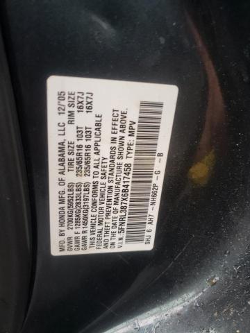 Photo 10 from auction – 2006 HONDA ODYSSEY with VIN 5FNRL387X6B417458