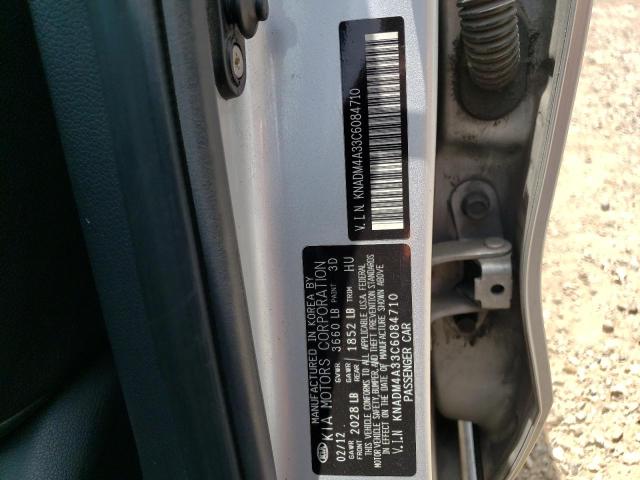 Photo 10 from auction – 2012 KIA RIO LX with VIN KNADM4A33C6084710