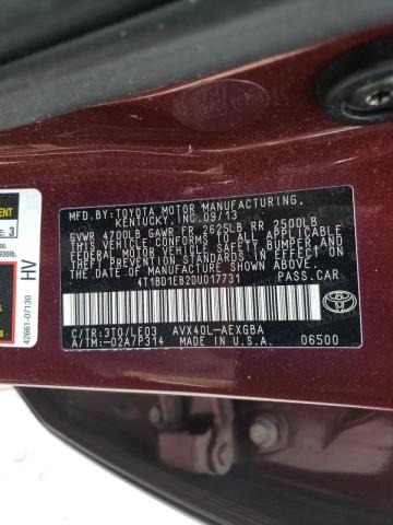 Photo 10 from auction – 2013 TOYOTA AVALON HYB with VIN 4T1BD1EB2DU017731