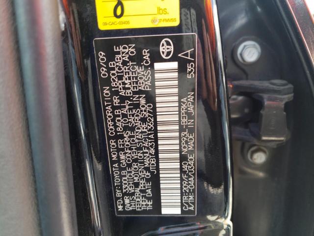 Photo 10 from auction – 2010 TOYOTA YARIS with VIN JTDBT4K31A1362770