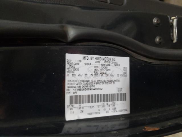Photo 10 from auction – 2009 FORD EXPLORER L with VIN 1FMEU85889UA09022