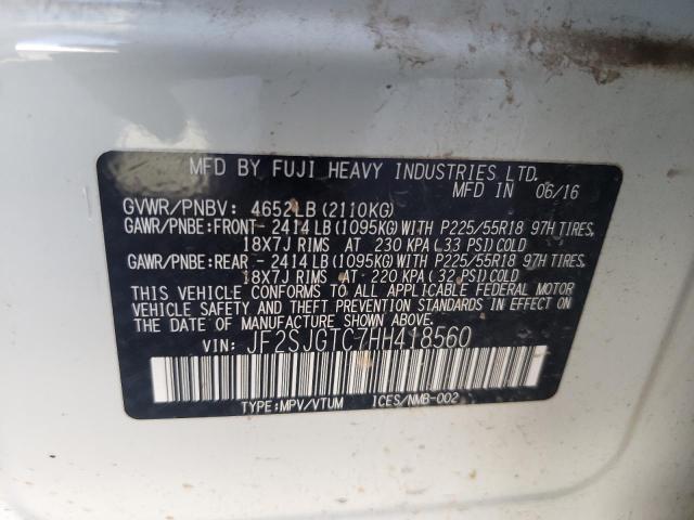 Photo 10 from auction – 2017 SUBARU FORESTER 2 with VIN JF2SJGTC7HH418560