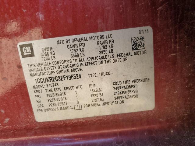 Photo 10 from auction – 2014 CHEVROLET SILVERADO with VIN 1GCUKREC3EF196524