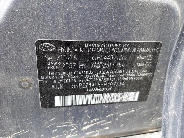 Photo 10 from auction – 2017 HYUNDAI SONATA SE with VIN 5NPE24AF5HH497734