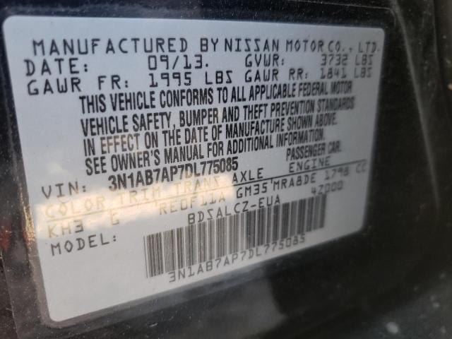 Photo 10 from auction – 2013 NISSAN SENTRA S with VIN 3N1AB7AP7DL775085