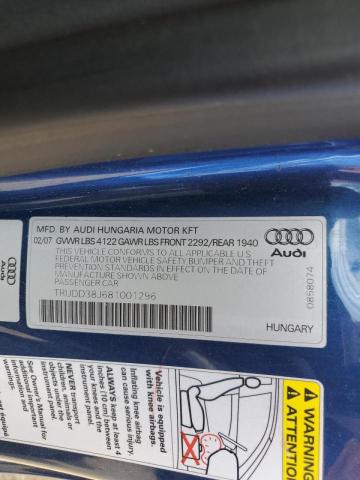 Photo 10 from auction – 2008 AUDI TT 3.2 QUA with VIN TRUDD38J681001296