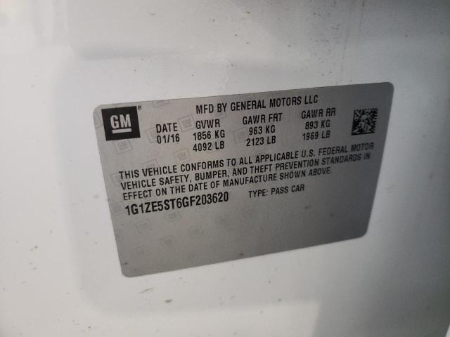Photo 10 from auction – 2016 CHEVROLET MALIBU LT with VIN 1G1ZE5ST6GF203620