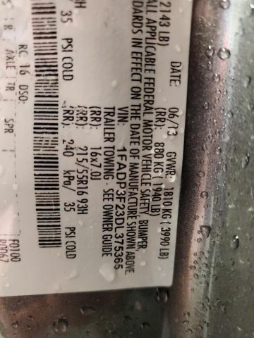 Photo 10 from auction – 2013 FORD FOCUS SE with VIN 1FADP3F23DL375365