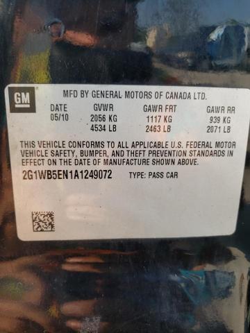 Photo 10 from auction – 2010 CHEVROLET IMPALA LT with VIN 2G1WB5EN1A1249072