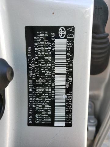 Photo 10 from auction – 2016 TOYOTA COROLLA L with VIN 5YFBURHE5GP392913