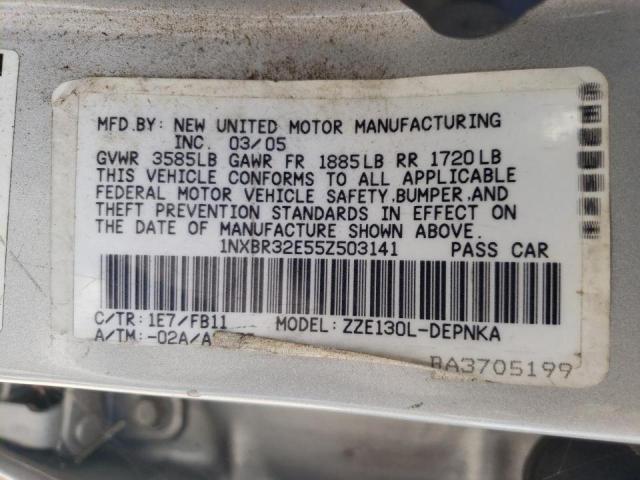 Photo 10 from auction – 2005 TOYOTA COROLLA CE with VIN 1NXBR32E55Z503141