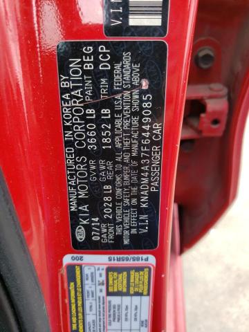 Photo 10 from auction – 2015 KIA RIO LX with VIN KNADM4A37F6449085