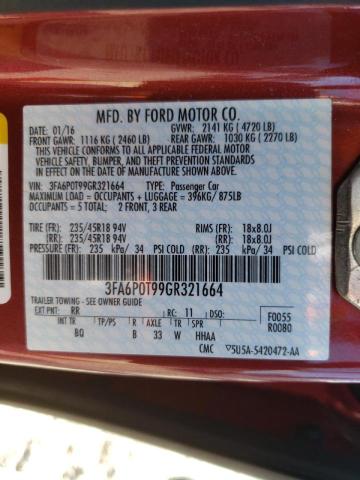 Photo 10 from auction – 2012 FORD FUSION with VIN 3FA6P0T99GR321664