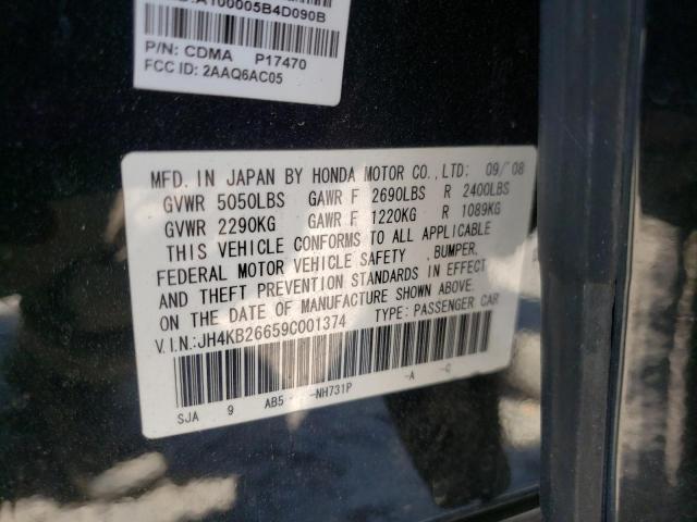 Photo 10 from auction – 2009 ACURA RL with VIN JH4KB26659C001374