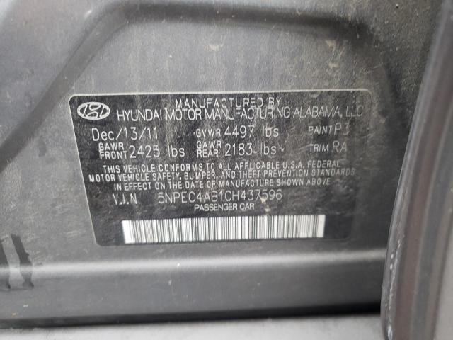 Photo 10 from auction – 2012 HYUNDAI SONATA SE with VIN 5NPEC4AB1CH437596