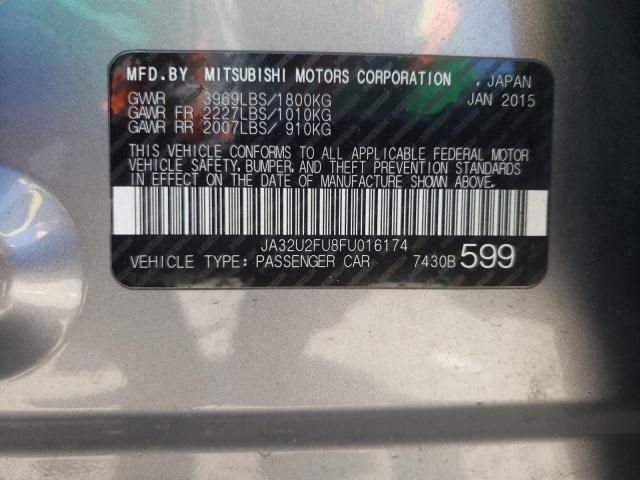 Photo 10 from auction – 2015 MITSUBISHI LANCER ES with VIN JA32U2FU8FU016174