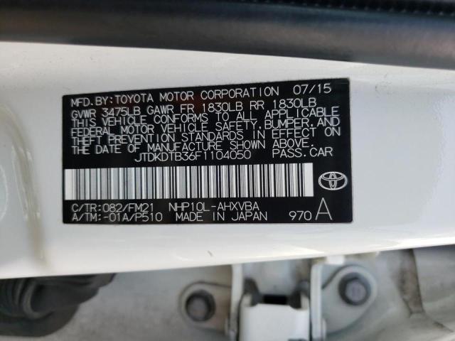 Photo 10 from auction – 2015 TOYOTA PRIUS C with VIN JTDKDTB36F1104050