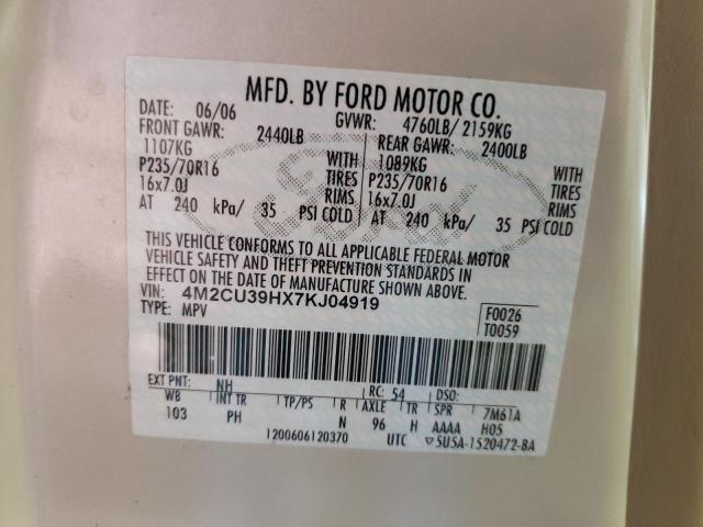Photo 10 from auction – 2007 MERCURY MARINER with VIN 4M2CU39HX7KJ04919